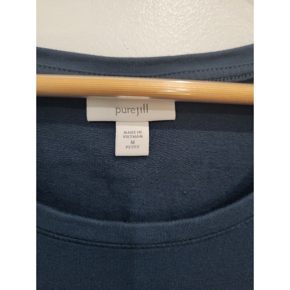 Pure Jill Petite M Pima Cotton Blend Tunic Dress Pockets Casual Everyday Women's - Picture 4 of 8